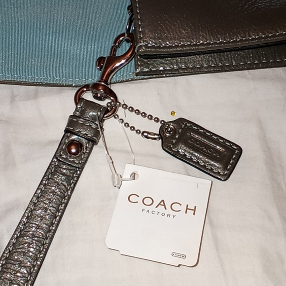NWT 💥Coach Bleecker Wallet💥 Gunmetal/silv - Picture 11 of 16